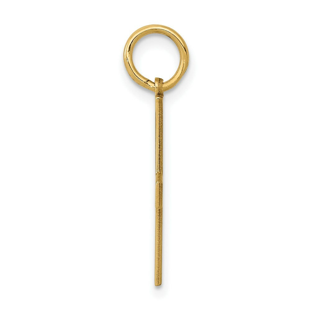 14K Yellow Gold Laser Designed Cross Charm 22mm length