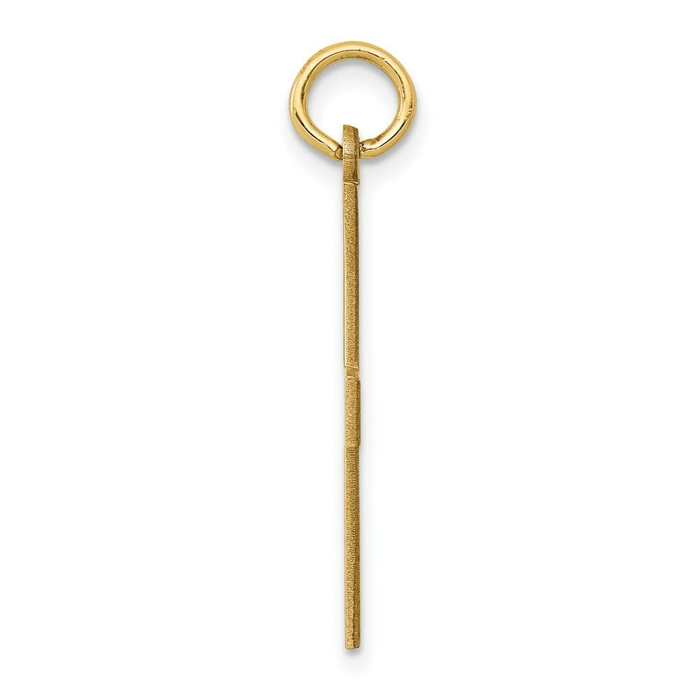 14K Yellow Gold Laser Designed Cross Pendant 26mm length