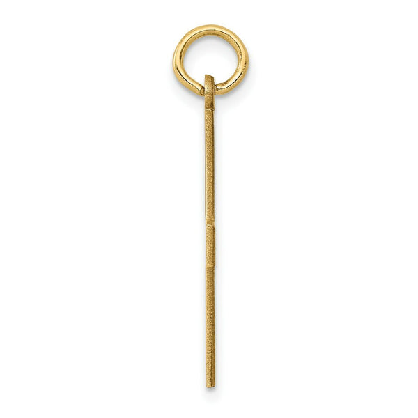 14K Yellow Gold Laser Designed Cross Pendant 26mm length