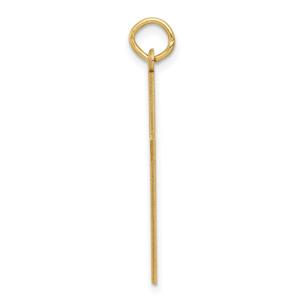 14K Yellow Gold Laser Designed Cross Pendant 32mm length