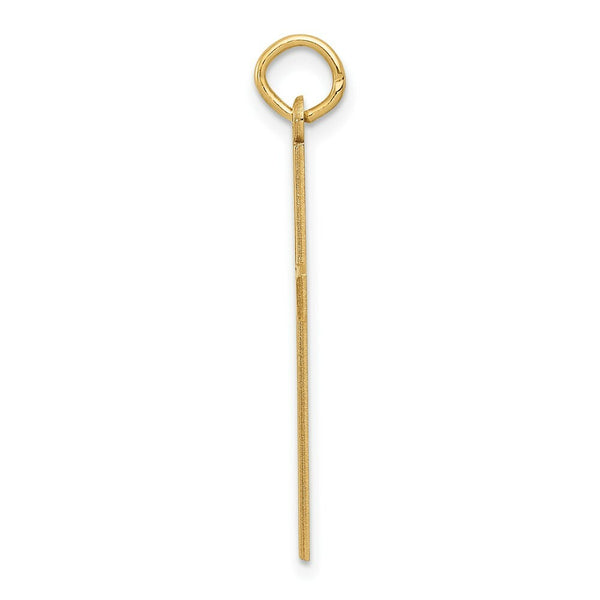 14K Yellow Gold Laser Designed Cross Pendant 32mm length