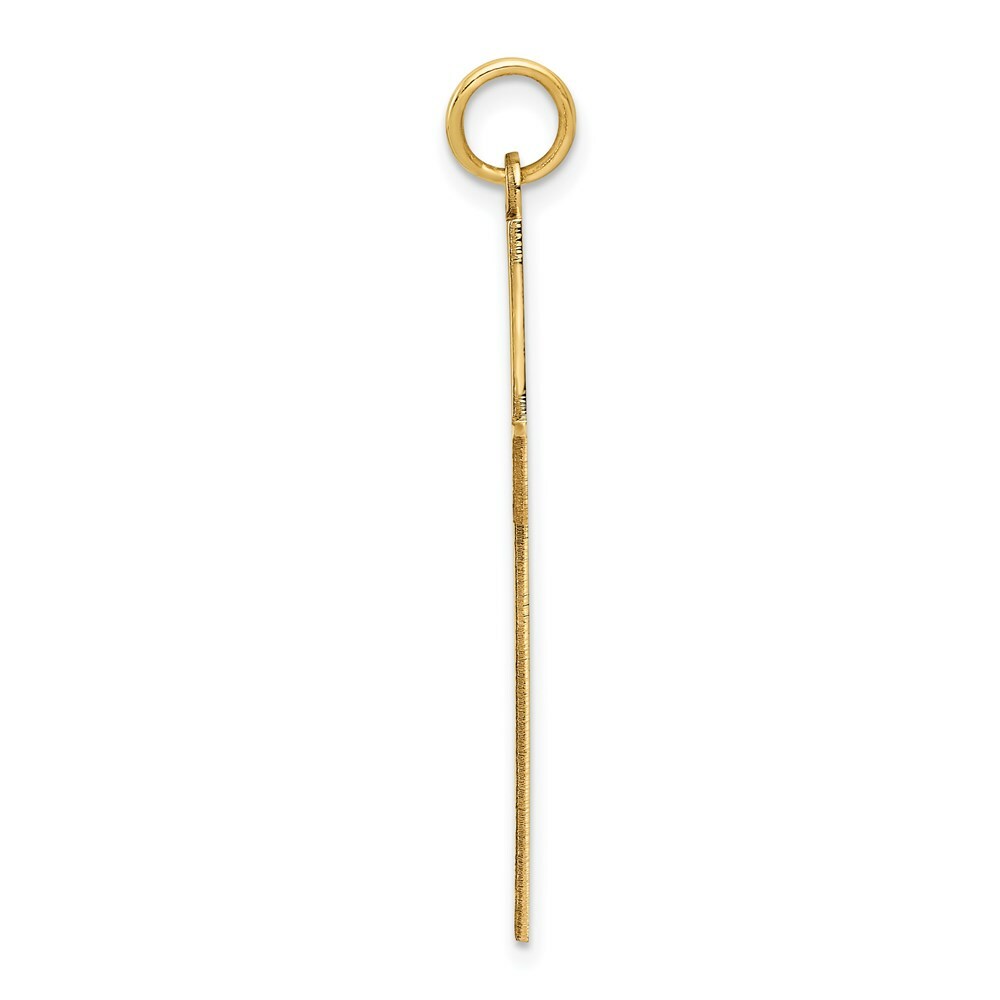 14K Yellow Gold Laser Designed Cross Pendant 39mm length
