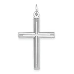 Load image into Gallery viewer, 14K White Gold Laser Designed Cross Pendant 32mm length
