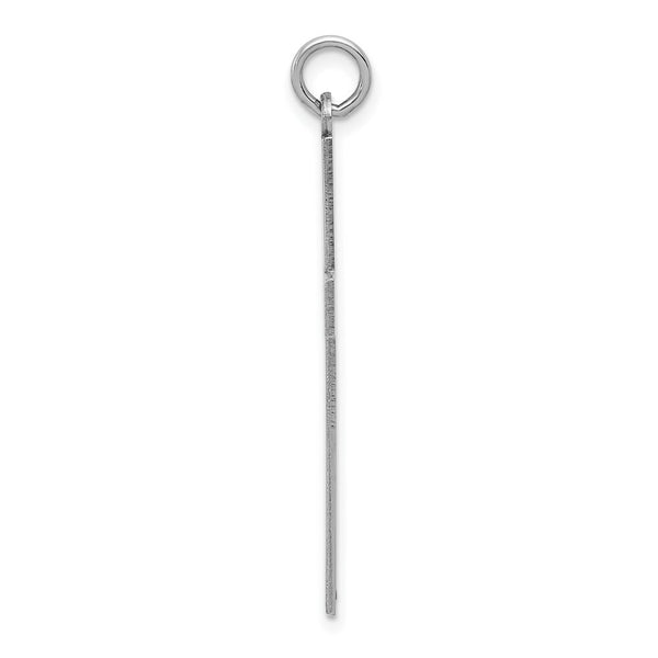 14K White Gold Laser Designed Cross Pendant 39mm length