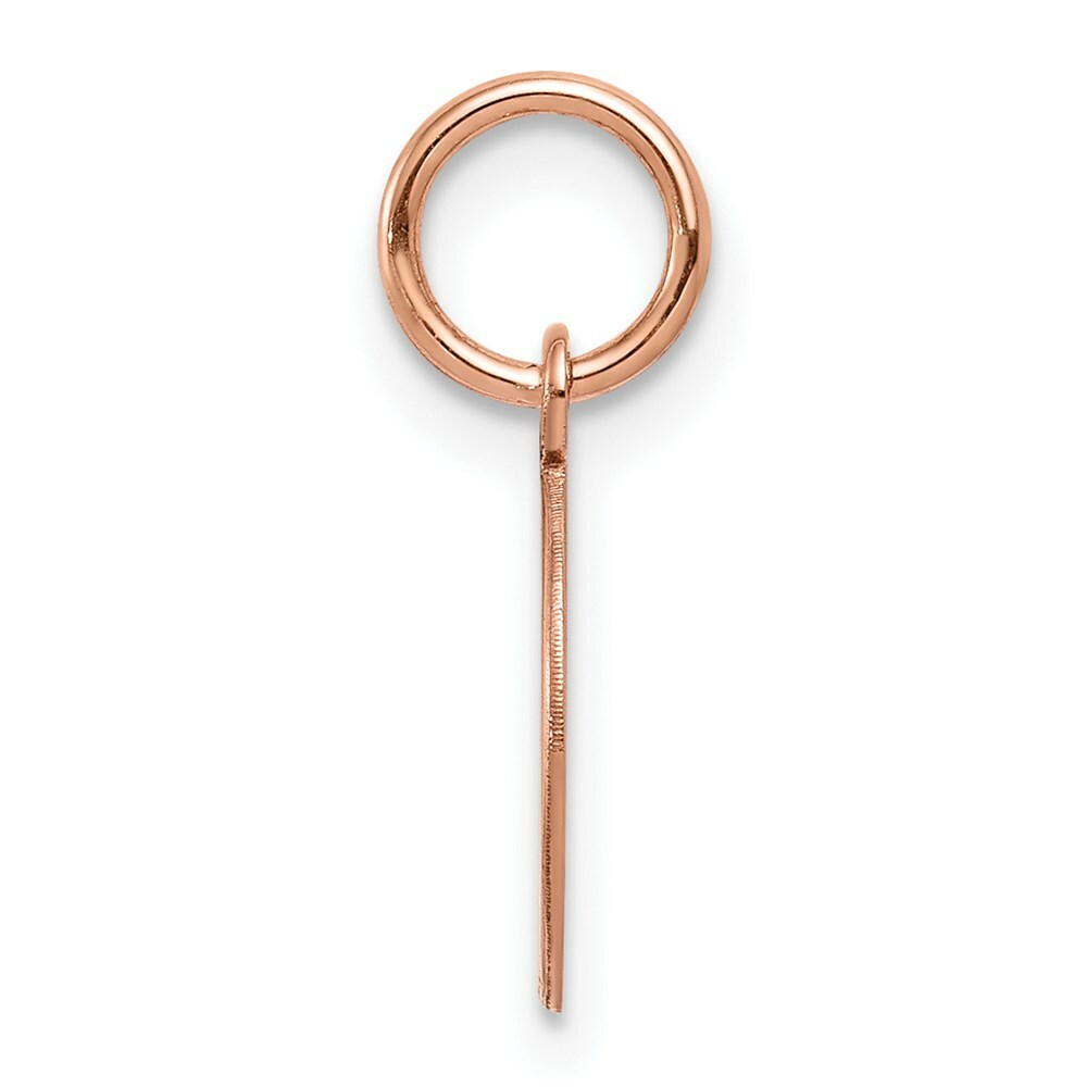 14K Rose Gold Plain .013 Gauge Circular Engraveable Disc Charm Pendant