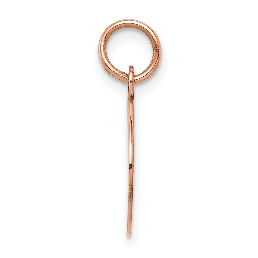 14K Rose Gold Plain .027 Gauge Circular Engraveable Disc Charm Pendant