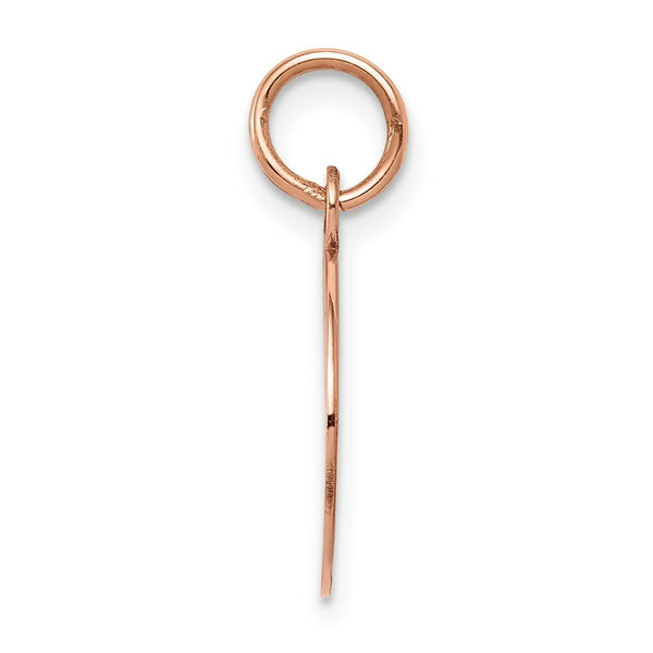 14K Rose Gold Plain .035 Gauge Circular Engraveable Disc Charm Pendant