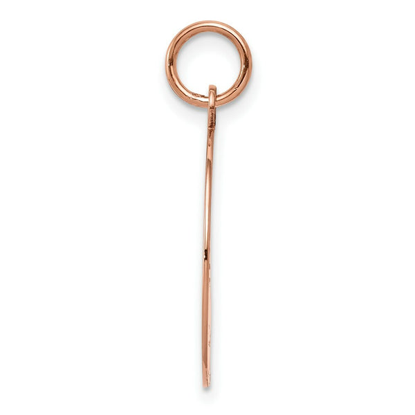 14K Rose Gold Plain .011 Gauge Circular Engraveable Disc Charm Pendant