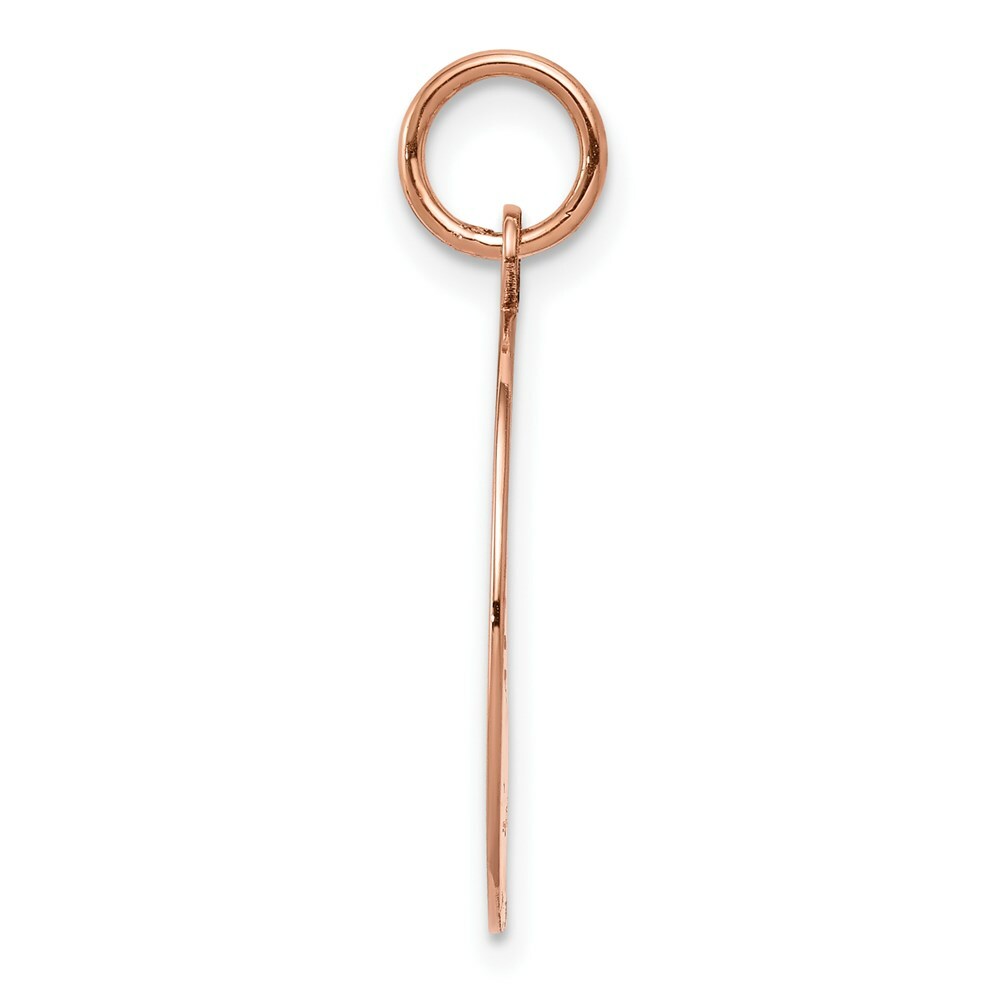 14K Rose Gold Plain .018 Gauge Circular Engraveable Disc Charm Pendant
