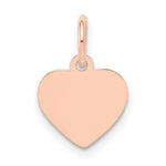 Load image into Gallery viewer, 14K Rose Gold Plain .011 Gauge Engraveable Heart Disc Charm Pendant
