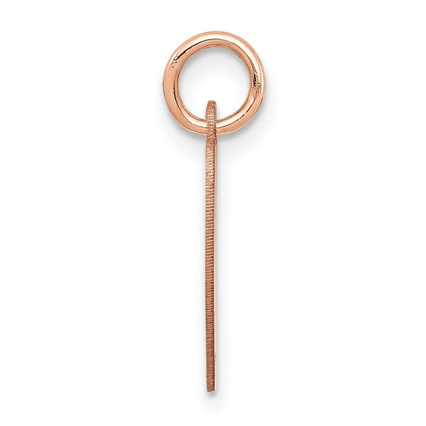 14K Rose Gold Plain .013 Gauge Engraveable Heart Disc Charm Pendant