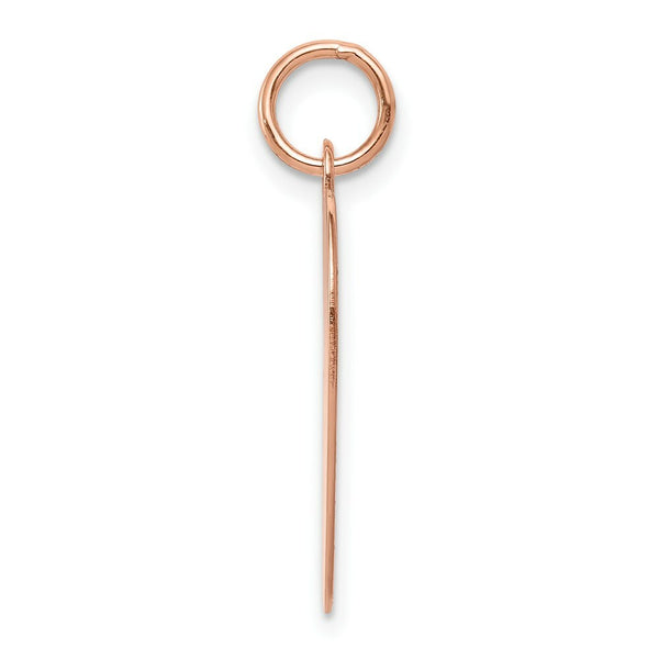 14K Rose Gold Plain .013 Gauge Engraveable Heart Disc Charm Pendant