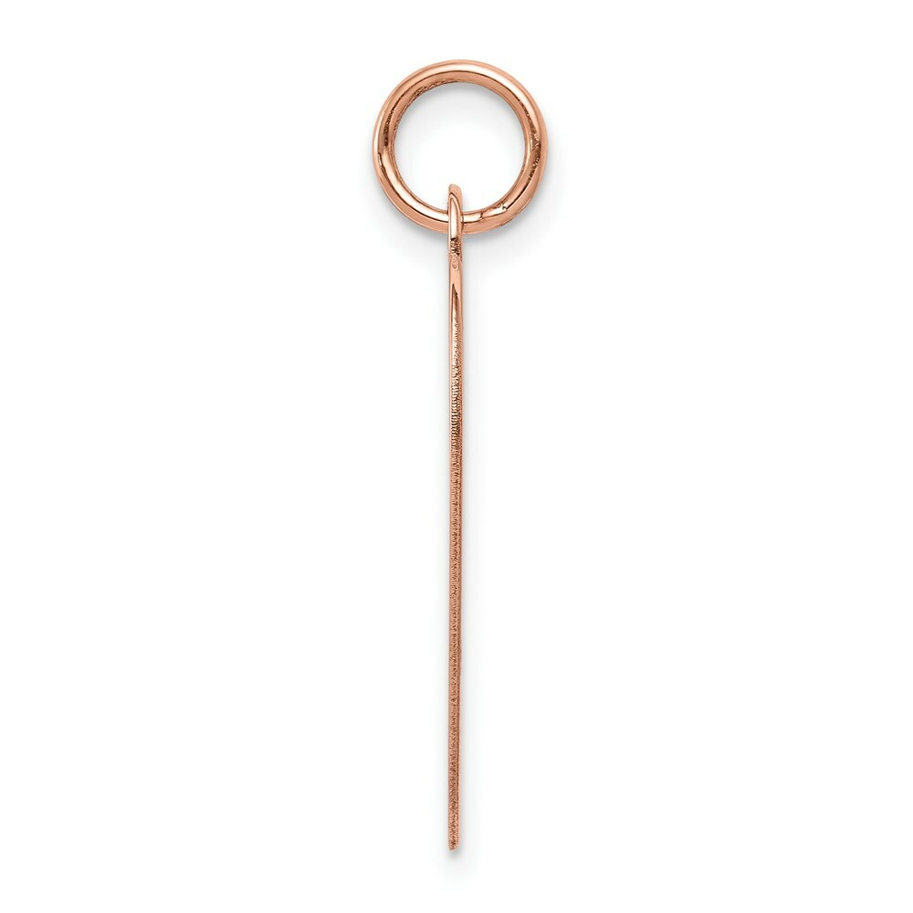 14K Rose Gold Plain .027 Gauge Engraveable Heart Disc Charm Pendant