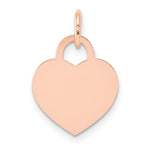 Load image into Gallery viewer, 14K Rose Gold Medium Engraveable Heart Charm
