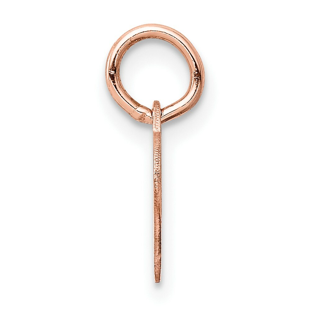 14K Rose Gold Heart Disc Charm