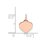 Load image into Gallery viewer, 14K Rose Gold Heart Disc Charm
