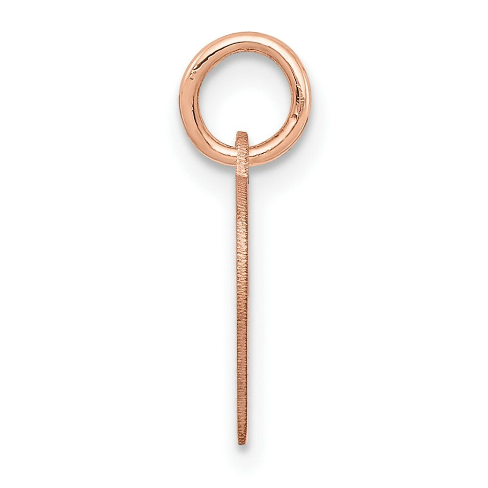 14K Rose Gold Heart Disc Charm