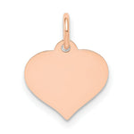 Load image into Gallery viewer, 14K Rose Gold Heart Disc Charm
