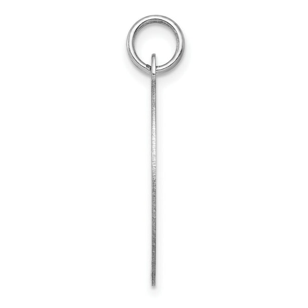 14K White Gold Plain .011 Gauge Oval Engravable 20x16mm Disc Charm