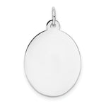 Load image into Gallery viewer, 14K White Gold Plain .035 Gauge Oval Engravable 20x16mm Disc Charm
