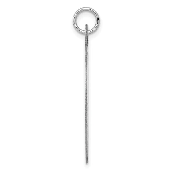 14K White Gold Plain .027 Gauge Oval Engravable 22x26mm Disc Charm