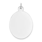 Load image into Gallery viewer, 14K White Gold Plain .035 Gauge Oval Engravable 22x26mm Disc Charm
