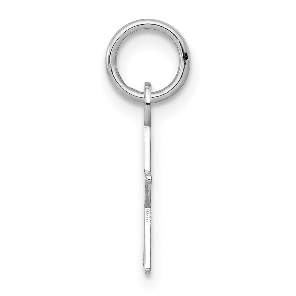 14K White Gold Plain .013 Gauge Engravable Star 12mm Charm