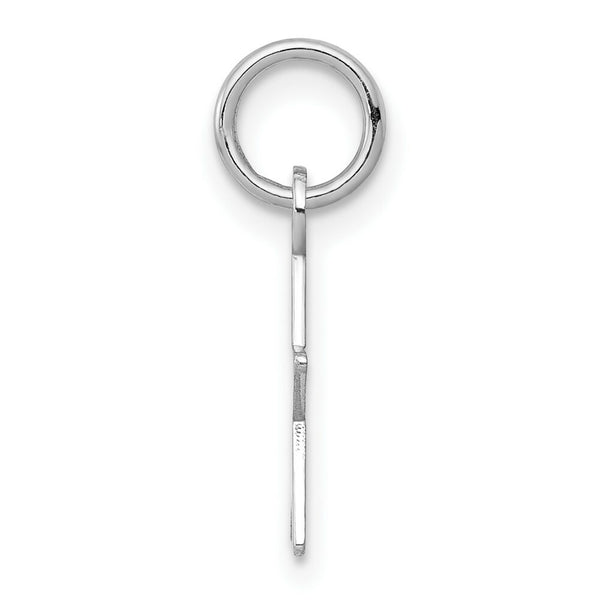 14K White Gold Plain .013 Gauge Engravable Star 12mm Charm