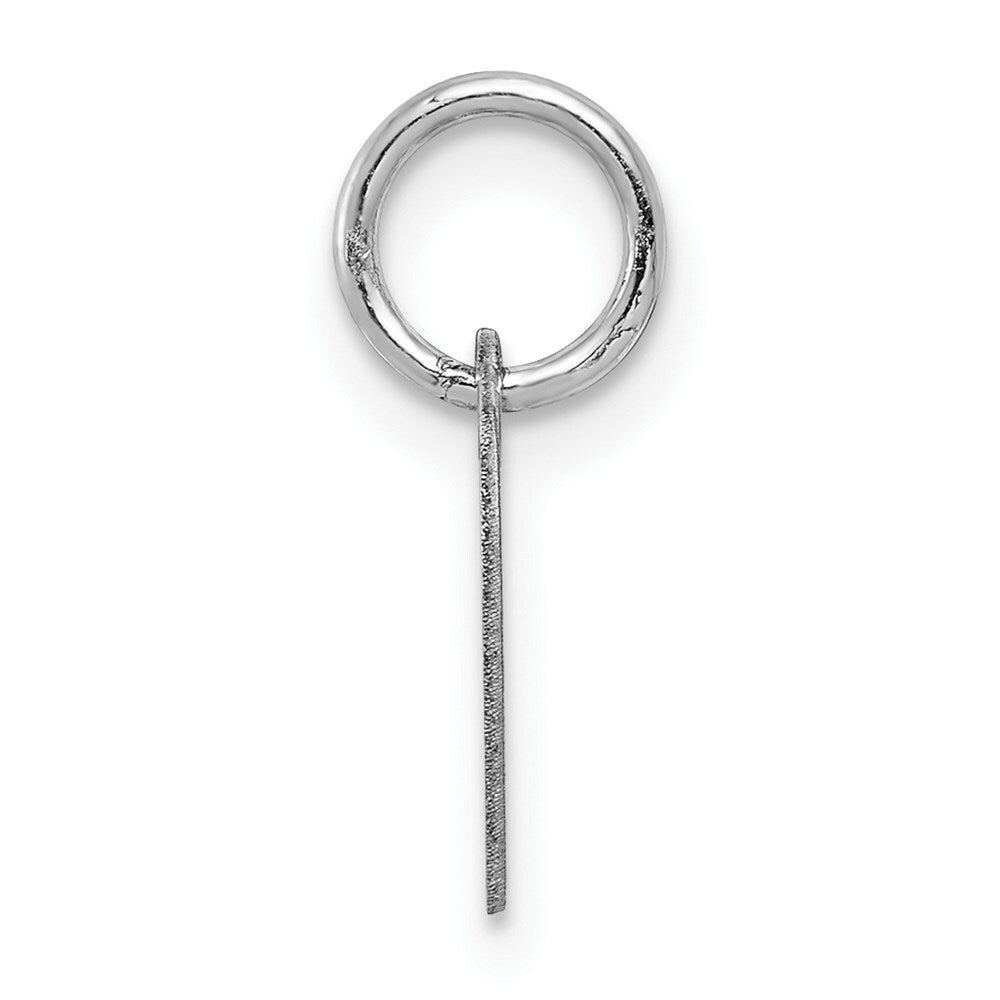 14K White Gold Plain .009 Gauge Engravable Heart 10mm Charm