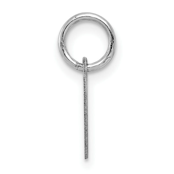 14K White Gold Plain .009 Gauge Engravable Heart 10mm Charm