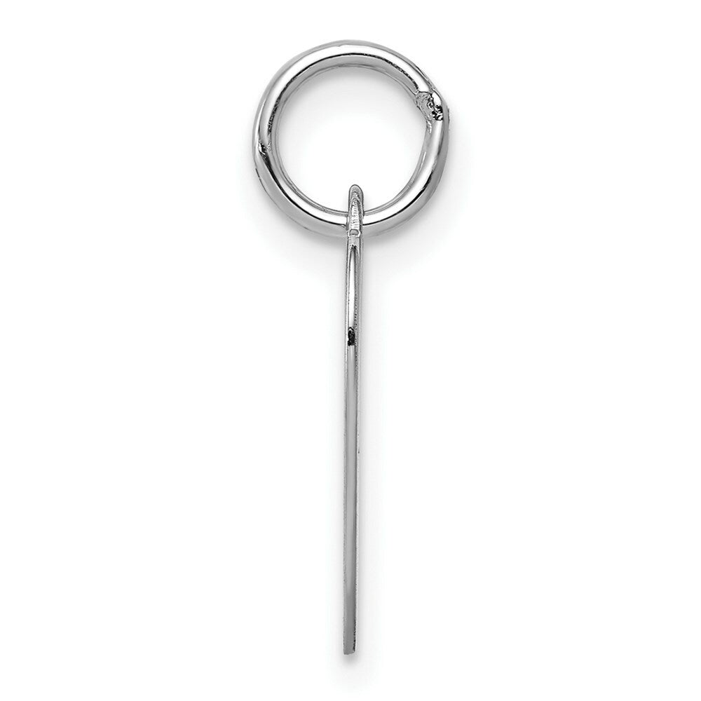 14K White Gold Plain .035 Gauge Engravable Heart 13mm Charm
