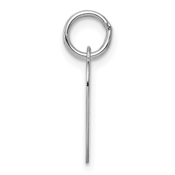 14K White Gold Plain .011 Gauge Engravable Heart 13mm Charm