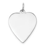 Load image into Gallery viewer, 14K White Gold Plain .013 Gauge Engravable Heart 22x19mm Charm
