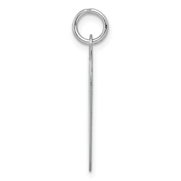 14K White Gold Plain .027 Gauge Engravable Heart 22x19mm Charm
