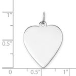 Load image into Gallery viewer, 14K White Gold Plain .035 Gauge Engravable Heart 22x19mm Charm
