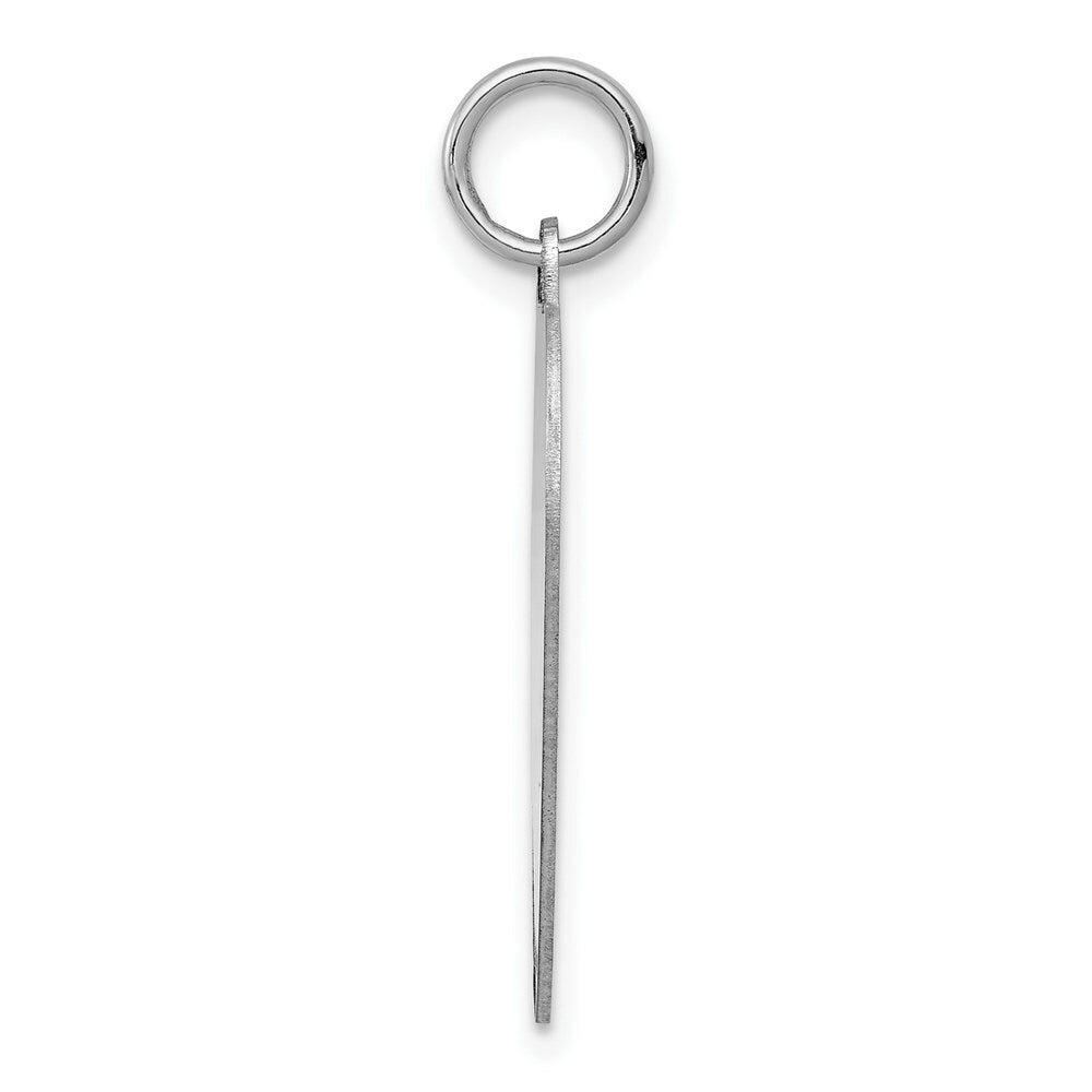 14K White Gold Plain .013 Gauge Engravable Heart 22x21mm Charm