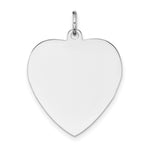 Load image into Gallery viewer, 14K White Gold Plain .013 Gauge Engravable Heart 22x21mm Charm
