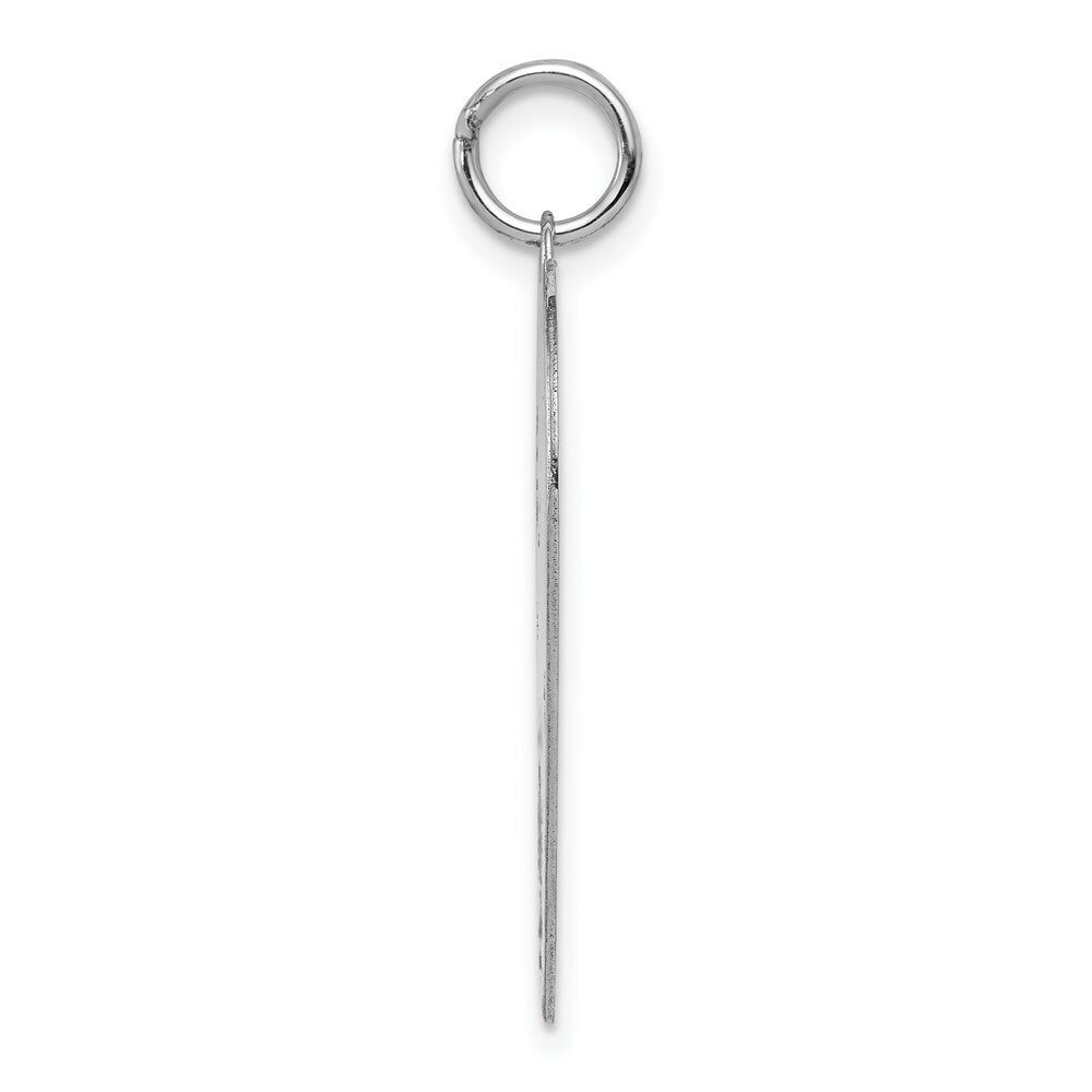 14K White Gold Plain .013 Gauge Engravable Heart 26x24mm Charm