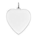 Load image into Gallery viewer, 14K White Gold Plain .035 Gauge Engravable Heart 26x24mm Charm
