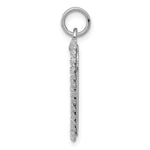 Load image into Gallery viewer, 14K White Gold Etched Design .013 Gauge Engravable Heart 22x19mm Charm
