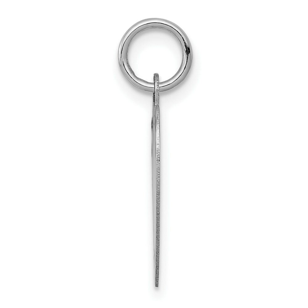 14K White Gold Etched Design .013 Gauge Engravable Heart 16mm Charm