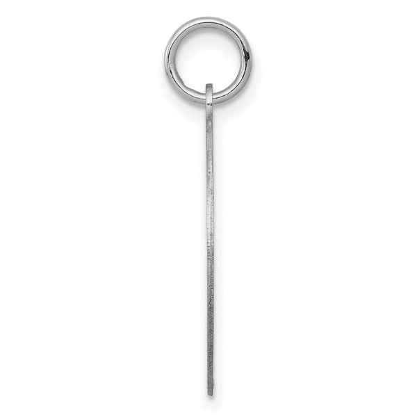 14K White Gold Etched Design .027 Gauge Round Engravable 19mm Charm