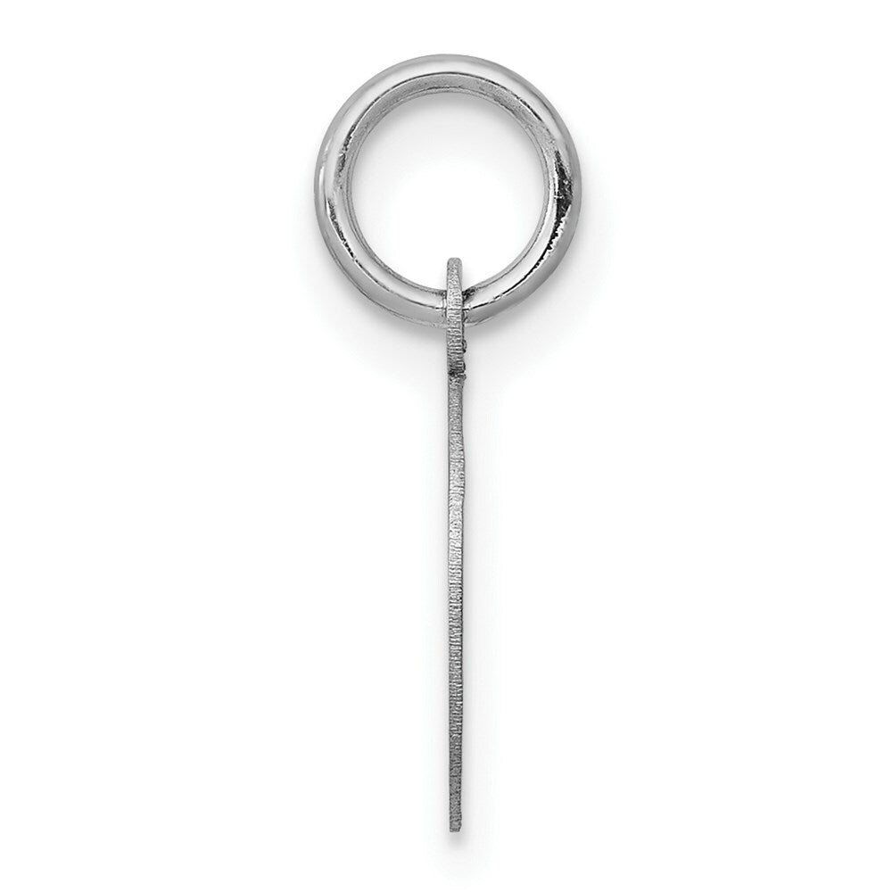 14K White Gold Plain .018 Gauge Round Engravable 10mm Disc Charm