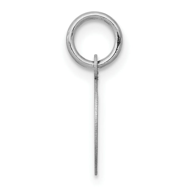 14K White Gold Plain .018 Gauge Round Engravable 10mm Disc Charm