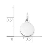 Load image into Gallery viewer, 14K White Gold Plain .013 Gauge Round Engravable 10mm Disc Charm
