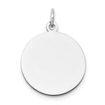 Load image into Gallery viewer, 14K White Gold Plain .027 Gauge Round Engravable 18mm Disc Charm
