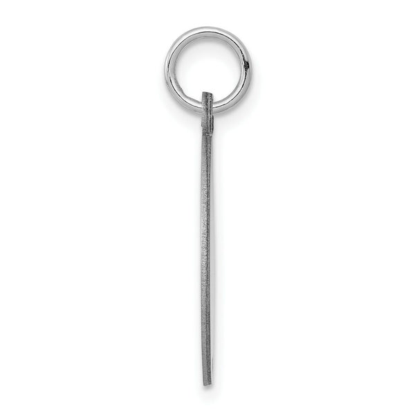 14K White Gold Plain .035 Gauge Round Engravable 18mm Disc Charm