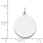 Load image into Gallery viewer, 14K White Gold Plain .013 Gauge Round Engravable 18mm Disc Charm
