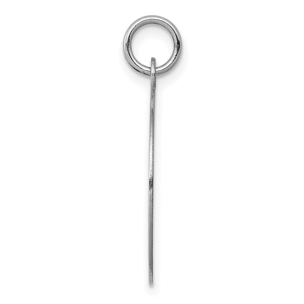 14K White Gold Plain .027 Gauge Round Engravable 20mm Disc Charm