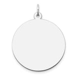 Load image into Gallery viewer, 14K White Gold Plain .013 Gauge Round Engravable 25mm Disc Charm
